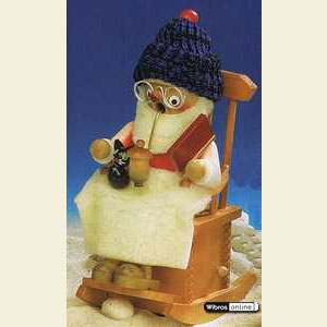 Smokers Misc. Smokers Smoker Grandpa in rocking chair with music - 25cm / 10 inch