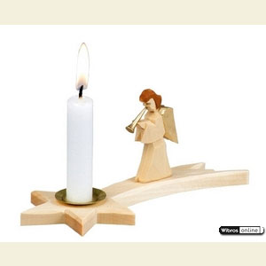 World of Light Candle Holder Angels Candle Holder - carved Angel - 6 cm / 2 inches