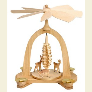 Weihnachtspyramiden 1-st�ckige Pyramiden 1- st�ckige Pyramide - Rehgruppe - 23 cm