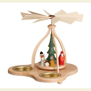 Christmas-Pyramids 1-tier Pyramids 1-tier pyramid - Winter Children Tealights - 14cm / 5.5 inch