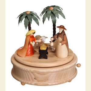 Music Boxes Christmas Music Box - Crib colourful - 17 cm / 7 inch