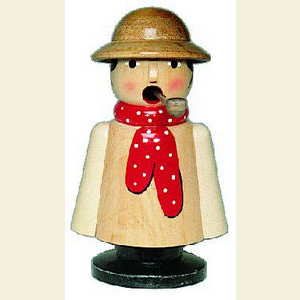 R�ucherm�nner Berufe R�ucherm�nnchen Bauer nat. - Schal rot - 13 cm