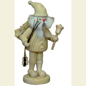 R�ucherm�nner Weihnachtsm�nner R�ucherm�nnchen Weihnachtsmann mit Glocke - natur - 22 cm