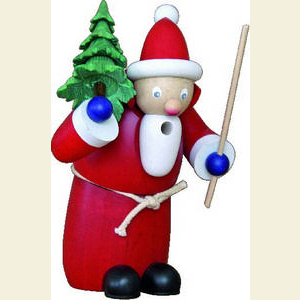 R�ucherm�nner Weihnachtsm�nner R�ucherm�nnchen Weihnachtsmann mit Baum - 18 cm