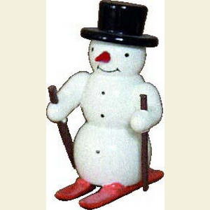 Small Figures & Ornaments everything else Snowman with Ski - 5,5 cm / 2 inches