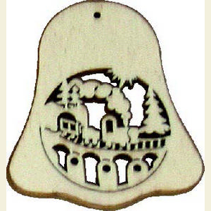 Small Figures & Ornaments Tree Ornaments Misc. Tree Ornaments Bell - Train - 5 cm / 2 inches