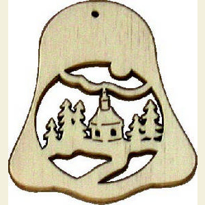 Small Figures & Ornaments Tree Ornaments Misc. Tree Ornaments Bell - Church - 5 cm / 2 inches