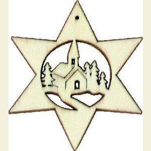 Small Figures & Ornaments Tree Ornaments Misc. Tree Ornaments Stern - Church - 5 cm / 2 inches