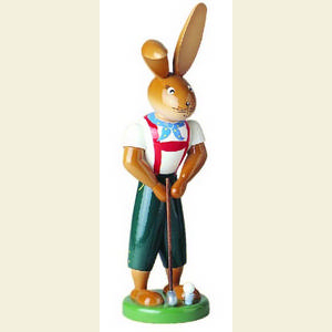 Kleine Figuren & Miniaturen Tiere Hasen Hasen Golfer - 25 cm