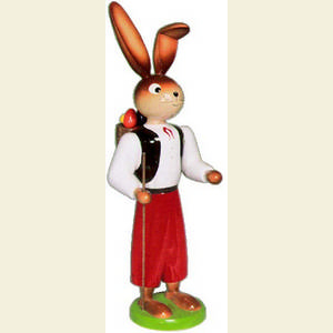 Kleine Figuren & Miniaturen Tiere Hasen Hasenwanderbursche - 25 cm