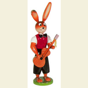 Small Figures & Ornaments Animals Rabbits Bunny Musician with guitar - 55 cm / 21.5 inches
