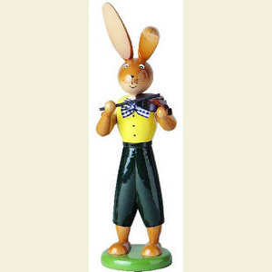 Kleine Figuren & Miniaturen Tiere Hasen Hasen Musikant m. Geige - 25 cm