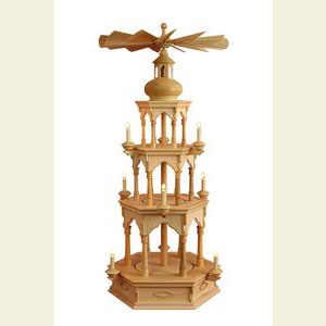 Weihnachtspyramiden 3-st�ckige Pyramiden 3-st�ckige Pyramide - unbest�ckt, aus Eschenholz -f�r Wachskerzen - 100 cm