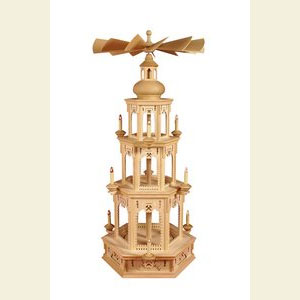 Weihnachtspyramiden 3-st�ckige Pyramiden 3-st�ckige Pyramide elektrisch - unbest�ckt, Motiv Bergmann - 100 cm