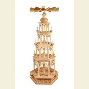 Christmas-Pyramids 4-tier Pyramids 4-tier Pyramid - blank - without figurines, Gothic - 134 cm / 53 inches