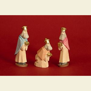 Christmas-Pyramids Accessories Figurine Set for 3-tier Pyramid - NATIVITY (coloured) - 13 pcs.