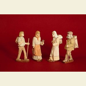 Weihnachtspyramiden Zubeh�r Best�ckung f�r 2-st�ckige Pyramiden - WALDMOTIV (farbig) - 8-teilig