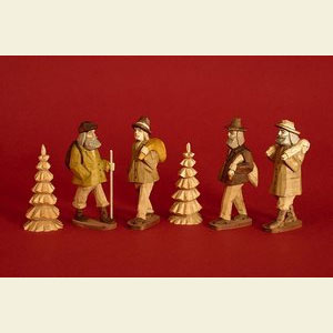Weihnachtspyramiden Zubeh�r Best�ckung f�r 3-st�ckige Pyramiden - WALDMOTIV (gewachst) - 14-teilig
