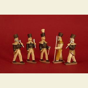 Christmas-Pyramids Accessories Figurine Set for 3-tier Pyramid - MINER (waxed) - 12 pcs.