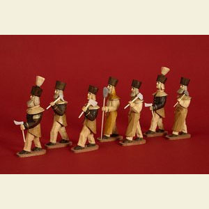 Weihnachtspyramiden Zubeh�r Best�ckung f�r 4-st�ckige Pyramiden - BERGMANN (gewachst) - 19-teilig