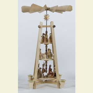 Weihnachtspyramiden 3-st�ckige Pyramiden 3-st�ckige Pyramide Christi Geburt - 44cm