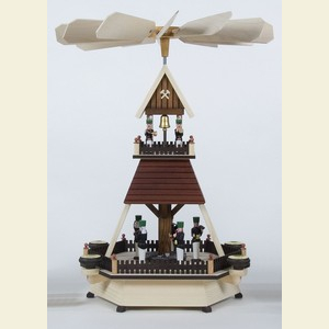 Weihnachtspyramiden 1-st�ckige Pyramiden 1-st�ckige Pyramide Bergleute / Mine - 54cm