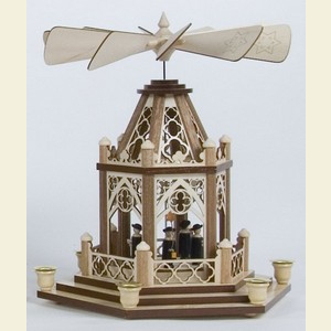 Weihnachtspyramiden 1-st�ckige Pyramiden 1-st�ckige Pyramide Gotik mit Kurrende - 32cm
