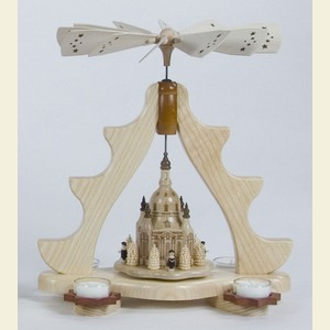 Weihnachtspyramiden 1-st�ckige Pyramiden 1-st�ckige Pyramide Teelichtpyramide Frauenkirche Dresden - 36cm