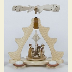 Weihnachtspyramiden 1-st�ckige Pyramiden 1-st�ckige Pyramide Teelichtpyramide Christi Geburt - 36cm