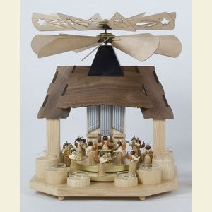 Christmas-Pyramids 1-tier Pyramids 1-tier pyramid - for tealights - Angels - 41cm / 16 inch