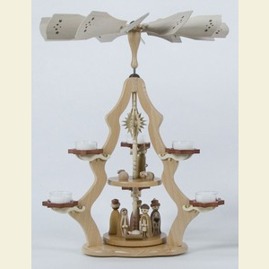 Christmas-Pyramids 2-tier Pyramids 2-tier pyramid - for tealights - Nativity Scene - 47cm / 19 inch