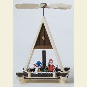 Weihnachtspyramiden 1-st�ckige Pyramiden 1-st�ckige Pyramide Schneemann - 34cm
