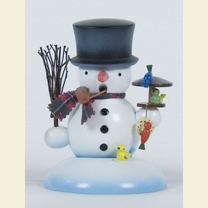 R�ucherm�nner Schneem�nner R�ucherm�nnchen Schneemann mit Futterhaus - 15cm