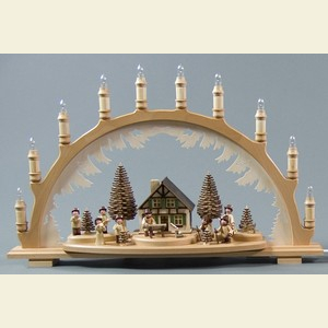 Schwibb�gen Alle Schwibb�gen Schwibbogen - Jagdbl�ser und Waldleute - 67 x 42cm