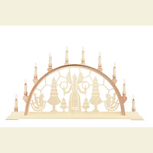 Candle Arches Fret Saw Work Candle Arch - Christmas Angel - 78cm x 42cm / 31 x 17 inches