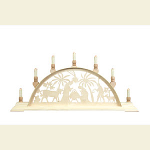 Schwibb�gen Laubs�gearbeiten Schwibbogen - Christi Geburt - 63cm x 32cm