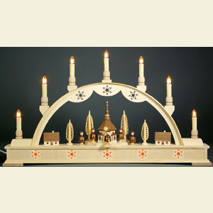 Candle Arches All Candle Arches Candle Arch - Seiffen Church with base - 63cm x 35cm / 25 x 14 inches