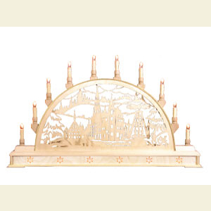 Candle Arches Fret Saw Work Candle Arch - Zwickau with base - 78cm x 45cm / 31 x 18 inches