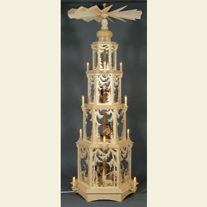 Christmas-Pyramids 4-tier Pyramids 4-tier christmas pyramid -  Forest Design - 135cm / 53 inches