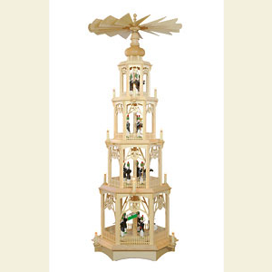 Christmas-Pyramids 4-tier Pyramids 4-tier christmas pyramid -  Miners - 135cm / 53 inches