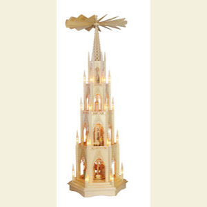 Weihnachtspyramiden 4-st�ckige Pyramiden Dompyramide mit 4 Stockwerken - 165cm