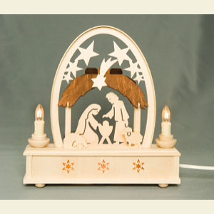 Schwibb�gen Laubs�gearbeiten Seidelbogen Christi Geburt - 25cm