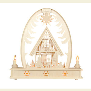 Candle Arches Fret Saw Work Seidel Arch Christmas house - 36cm x 37cm / 14 x 15 inches