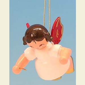Kleine Figuren & Miniaturen Baumschmuck Engel Baumbehang Schwebeengel - rote Fl�gel Engel Dirigent - Rote Fl�gel - schwebend - 5,5cm