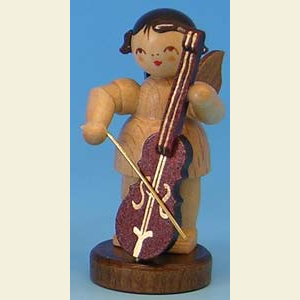 Engel Engel - natur - klein Engel mit Cello - natur - stehend - 6cm