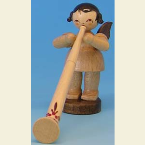 Engel Engel - natur - klein Engel mit Alphorn - natur - stehend - 6cm