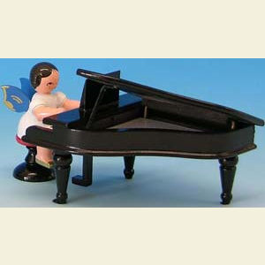 Engel Engel - blaue Fl�gel - klein Engel am schwarzen Fl�gel - Blaue Fl�gel - stehend - 6cm