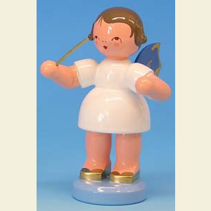 Angels Angels - blue wings - large Angel conductor - Blue Wings - standing - 9,5cm / 3,7 inch