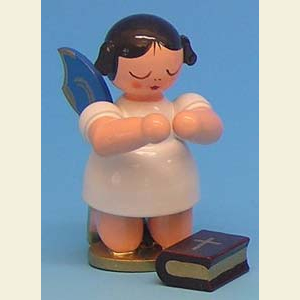 Engel Sonstige Engel Engel mit Bibel - Blaue Fl�gel - kniend - 6cm