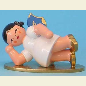 Angels Other Angels Angel head left - Blue Wings - lying - 6cm / 2,3 inch